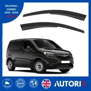 VAUXHALL COMBO 2019-2025 EXTERNAL FIT WIND RAIN SUN SMOKE GUARD DEFLECTORS 2PCS