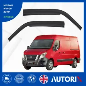 NISSAN NV400 2010+ EXTERNAL FIT WIND DEFLECTORS RAIN SUN SMOKE GUARD 2PCS SET