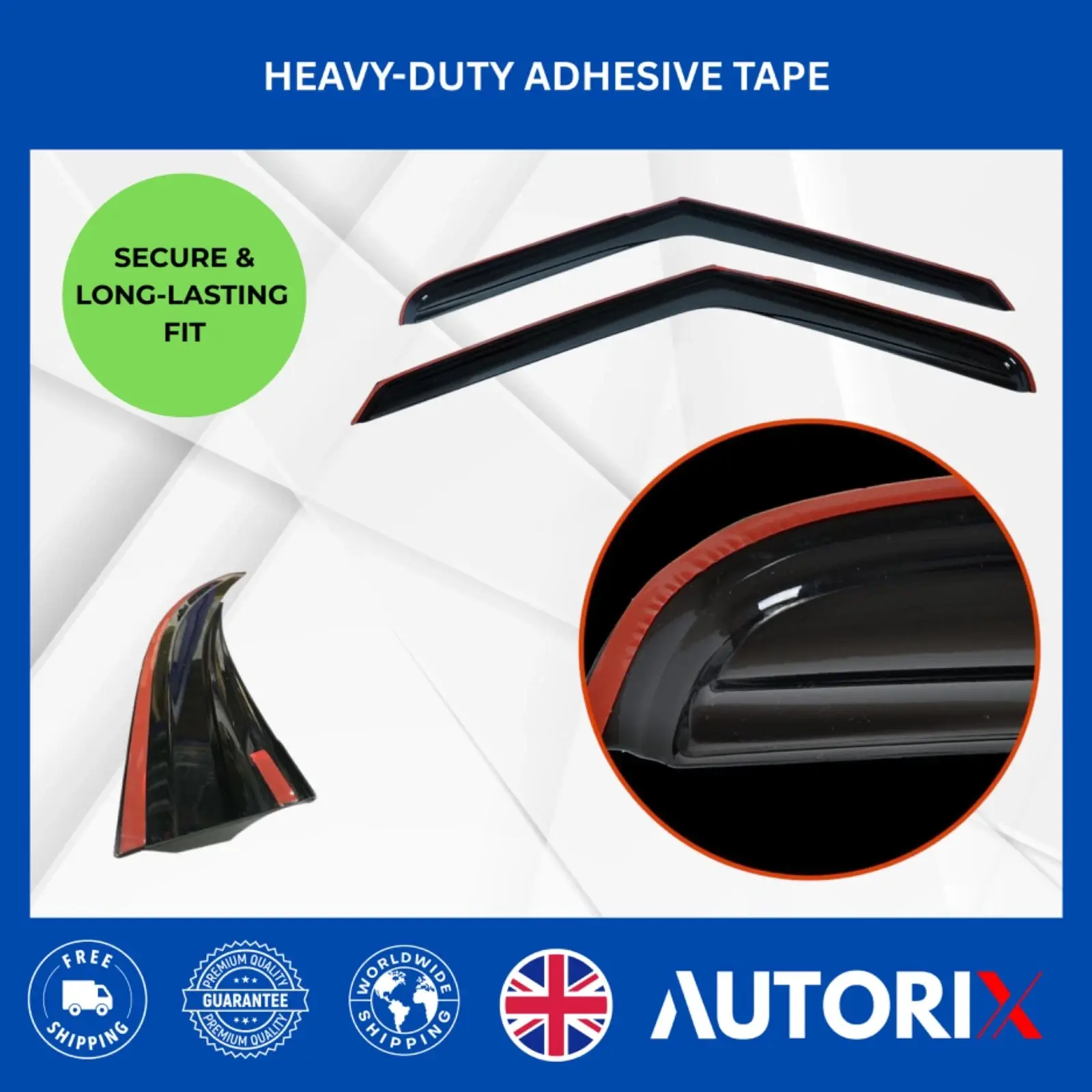 NISSAN NV400 2010+ EXTERNAL FIT WIND DEFLECTORS RAIN SUN SMOKE GUARD 2PCS SET - Image 9