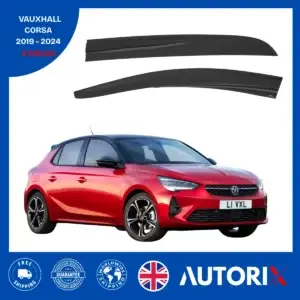 VAUXHALL CORSA 2019-2024 EXTERNAL FIT WIND RAIN SUN SMOKE GUARD DEFLECTORS 4PC