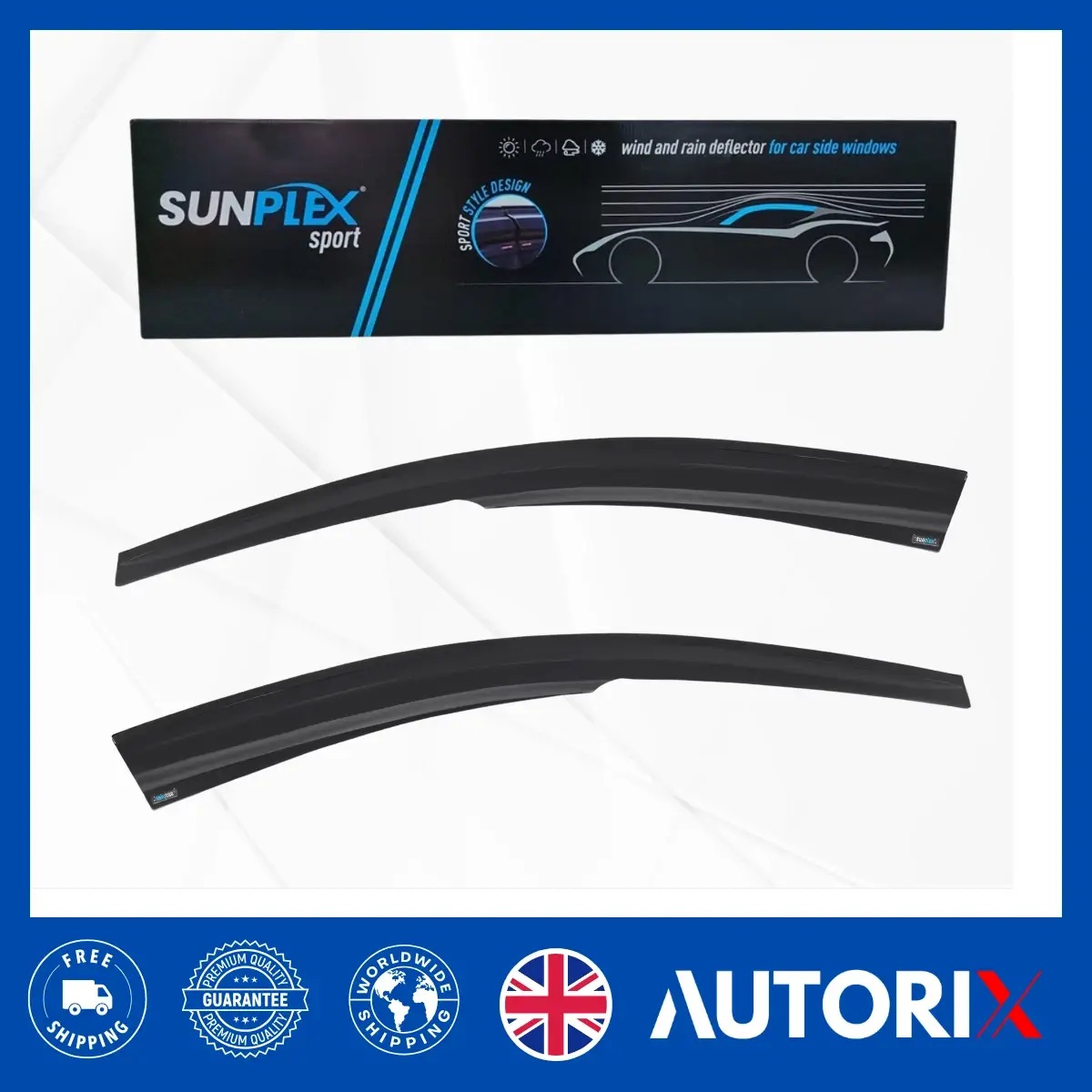 VAUXHALL VIVARO 2019-2023 EXTERNAL FIT WIND DEFLECTORS RAIN SUN SMOKE GUARD 2PCS - Image 9