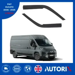 FIAT DUCATO 2006-2025 EXTERNAL FIT WIND RAIN SUN SMOKE GUARD DEFLECTORS 2PCS