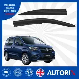 VAUXHALL COMBO 2019-2025 EXTERNAL FIT WIND RAIN SUN SMOKE GUARD DEFLECTORS 4PCS