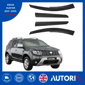 DACIA DUSTER 2017-2024 EXTERNAL FIT WIND RAIN SUN SMOKE GUARD DEFLECTORS 4PC