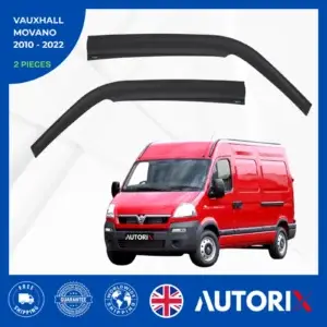 VAUXHALL MOVANO 2010-2022 EXTERNAL FIT WIND RAIN SUN SMOKE GUARD DEFLECTORS 2PCS