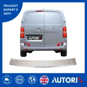 PEUGEOT EXPERT 2017+ POLISHED STAINLESS STEEL CHROME REAR BUMPER PROTECTOR