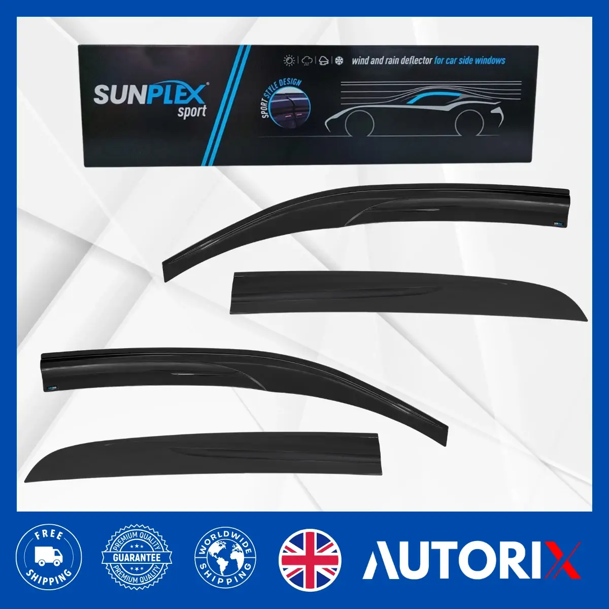 PEUGEOT RIFTER/PARTNER 2018+ EXTERNAL FIT WIND RAIN SMOKE GUARD DEFLECTORS 4PCS - Image 11