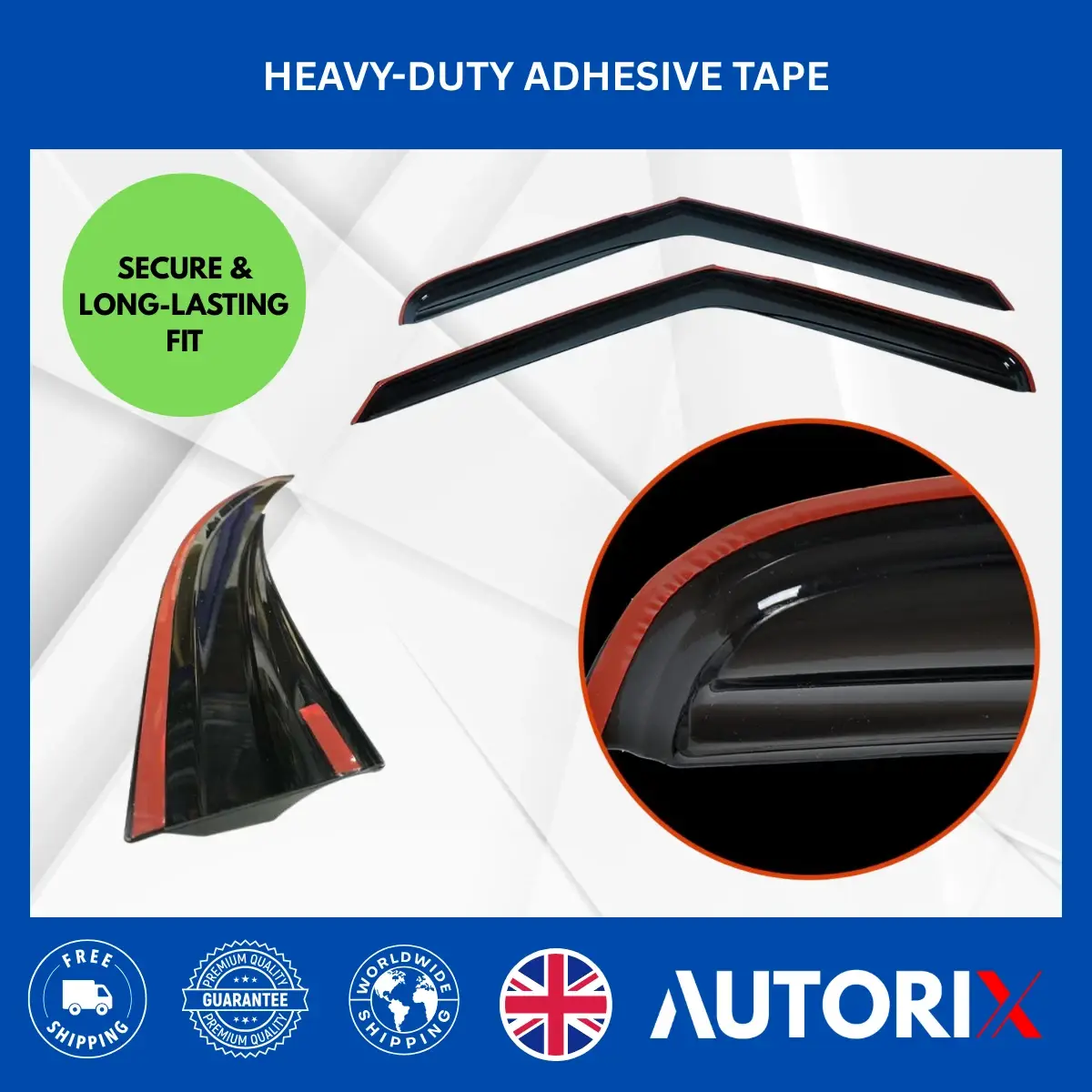 DODGE RAM PROMASTER 2014+ EXTERNAL FIT WIND RAIN SUN SMOKE GUARD DEFLECTORS 2PCS - Image 7