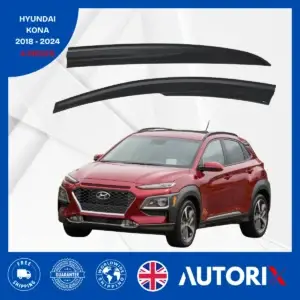 HYUNDAI KONA 2018-2024 EXTERNAL FIT WIND RAIN SUN SMOKE GUARD DEFLECTORS 4PCS
