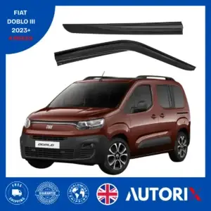 FIAT DOBLO III 2023+ EXTERNAL FIT WIND RAIN SUN SMOKE GUARD DEFLECTORS 4 PCS
