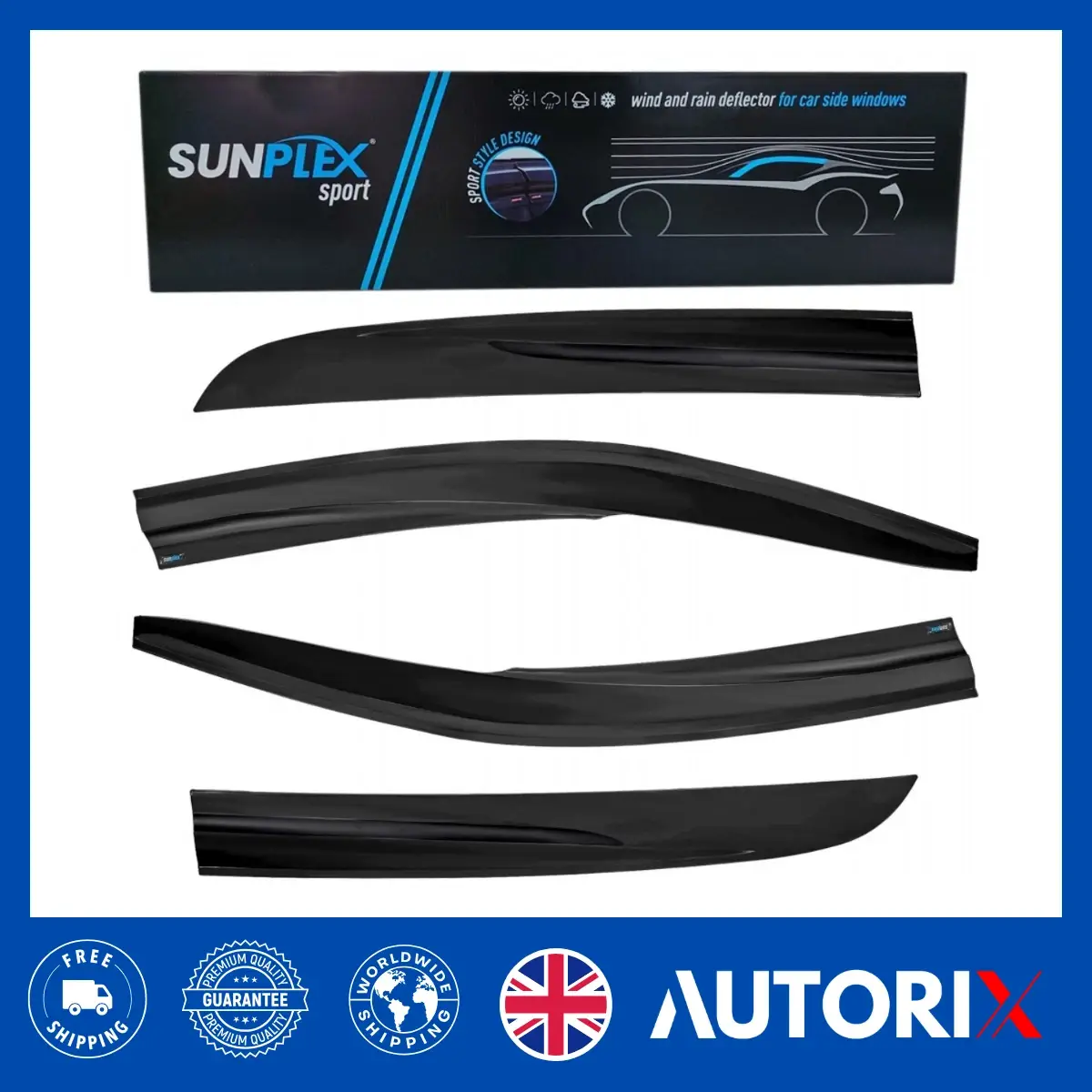 FIAT DOBLO III 2023+ EXTERNAL FIT WIND RAIN SUN SMOKE GUARD DEFLECTORS 4 PCS - Image 11