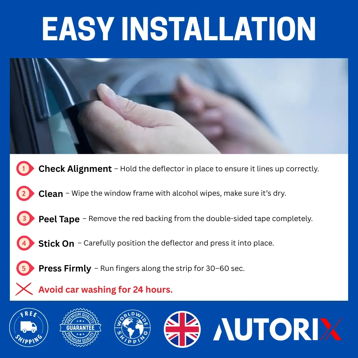 MERCEDES SPRINTER 2006+ EXTERNAL FIT WIND RAIN SUN SMOKE DEFLECTORS 2PCS SET - Image 9