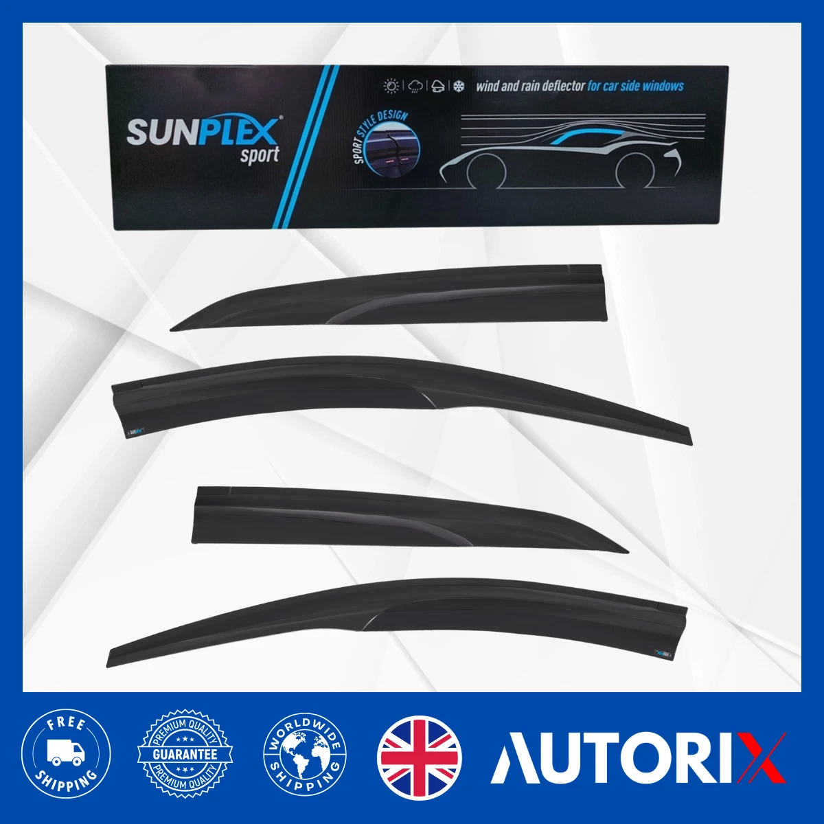 TOYOTA COROLLA SEDAN 2019+ EXTERNAL FIT WIND RAIN SUN GUARD DEFLECTORS 4PCS - Image 9