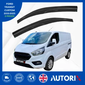 FORD TRANSIT CUSTOM 2012-2023 EXTERNAL FIT WIND RAIN SUN GUARD DEFLECTORS 2PCS