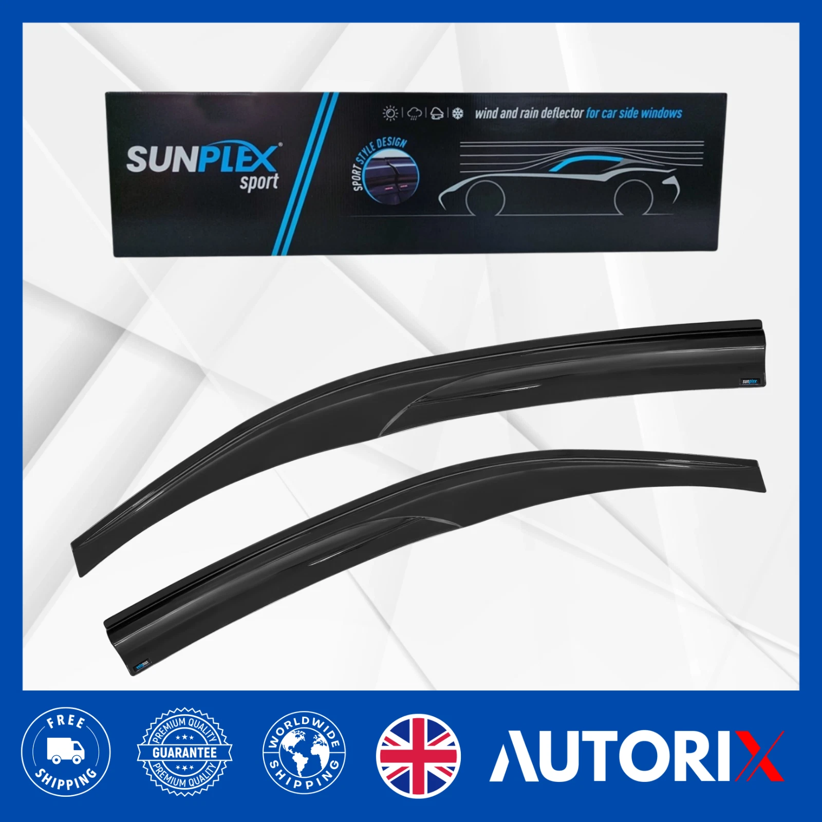 FORD TRANSIT CUSTOM 2012-2023 EXTERNAL FIT WIND RAIN SUN GUARD DEFLECTORS 2PCS - Image 11