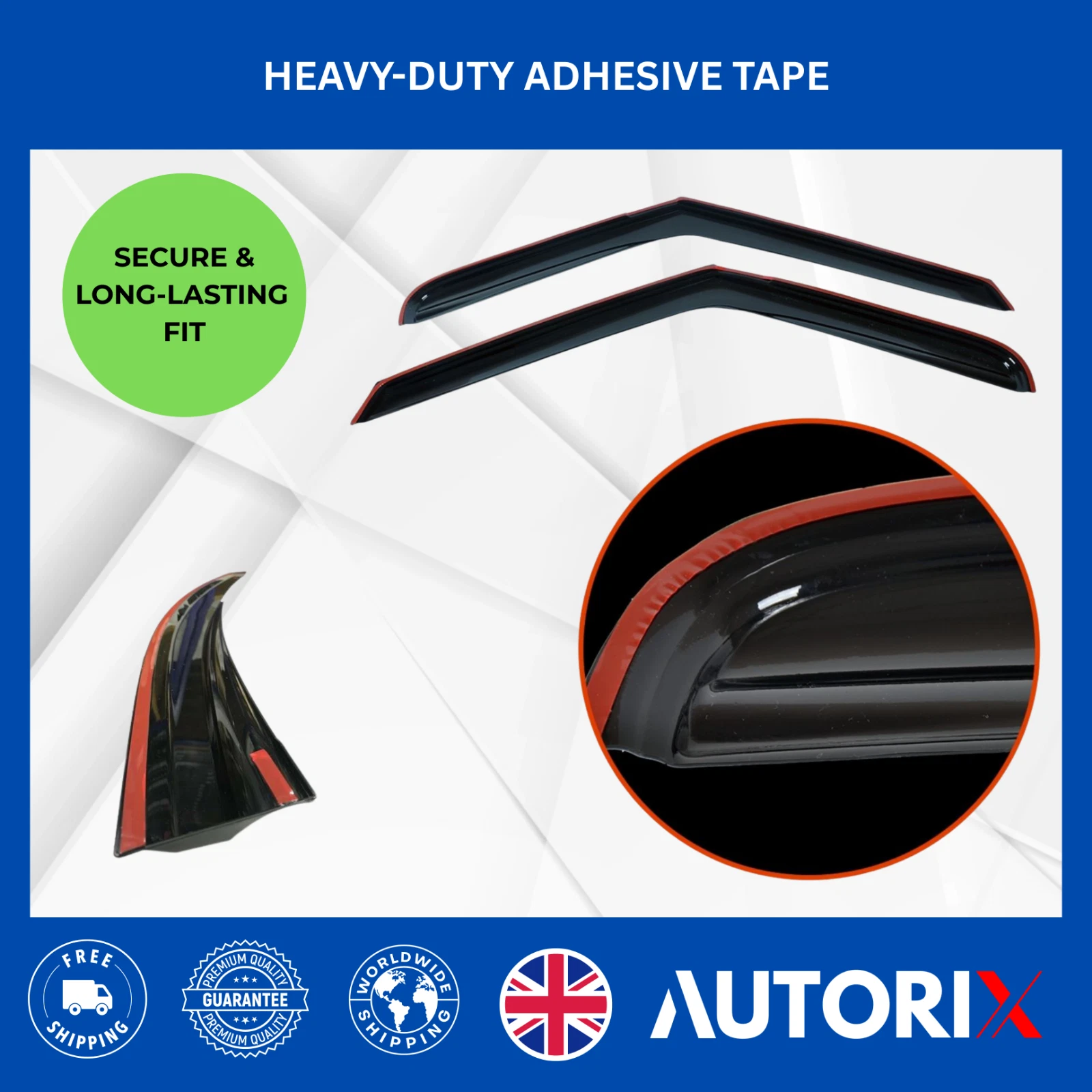 FORD TRANSIT CUSTOM 2012-2023 EXTERNAL FIT WIND RAIN SUN GUARD DEFLECTORS 2PCS - Image 8