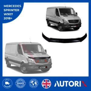 FOR MERCEDES SPRINTER W907 2018+ BONNET WIND STONE DEFLECTOR PROTECTOR BLACK
