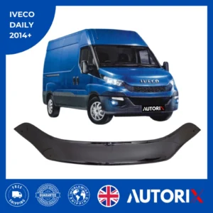 IVECO DAILY 2014+ BONNET WIND STONE DEFLECTOR PROTECTOR GUARD BLACK GLOSS